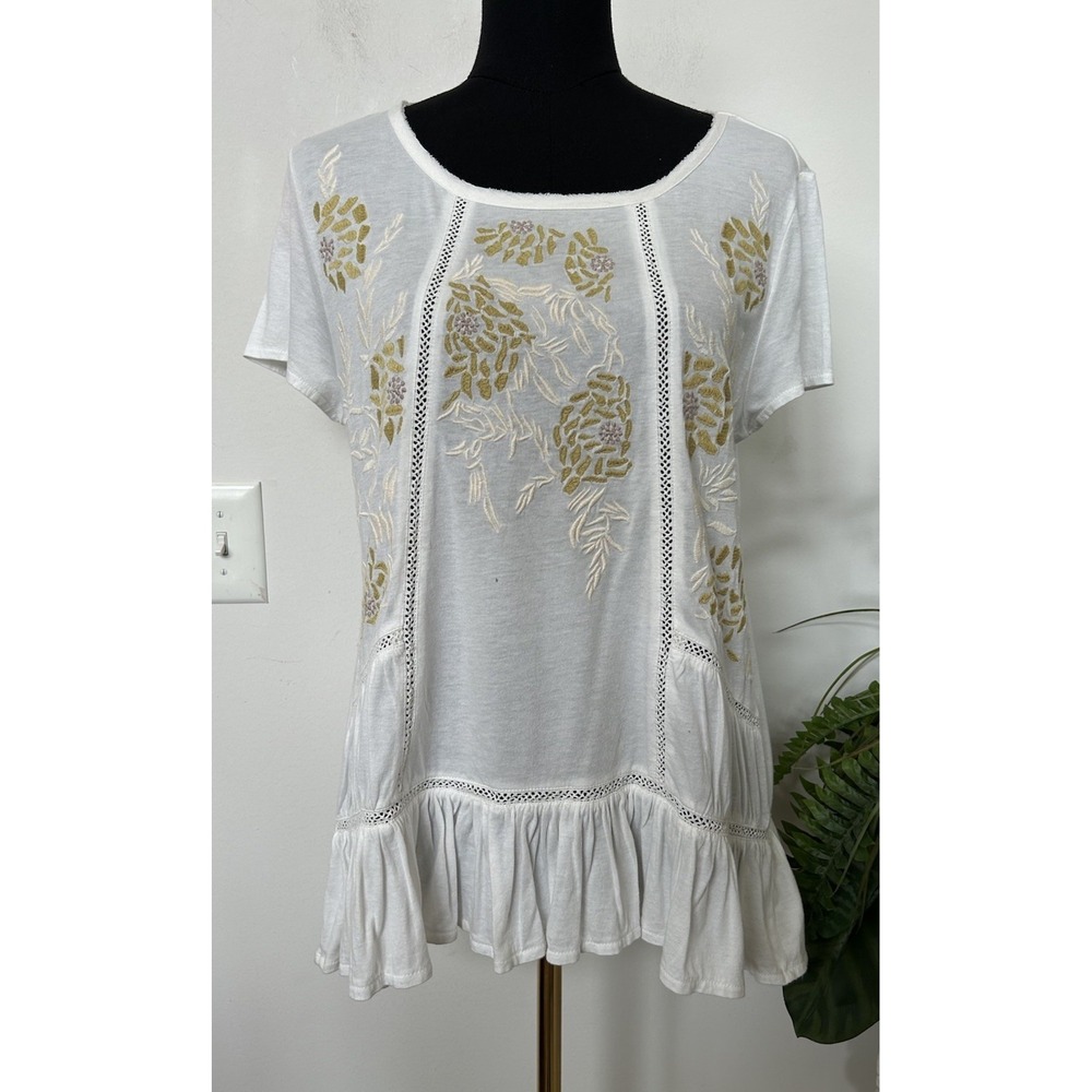 NWT Sundance Boho Embroidery Tunic Top Women's Festival Coastal Cowgirl Sz M